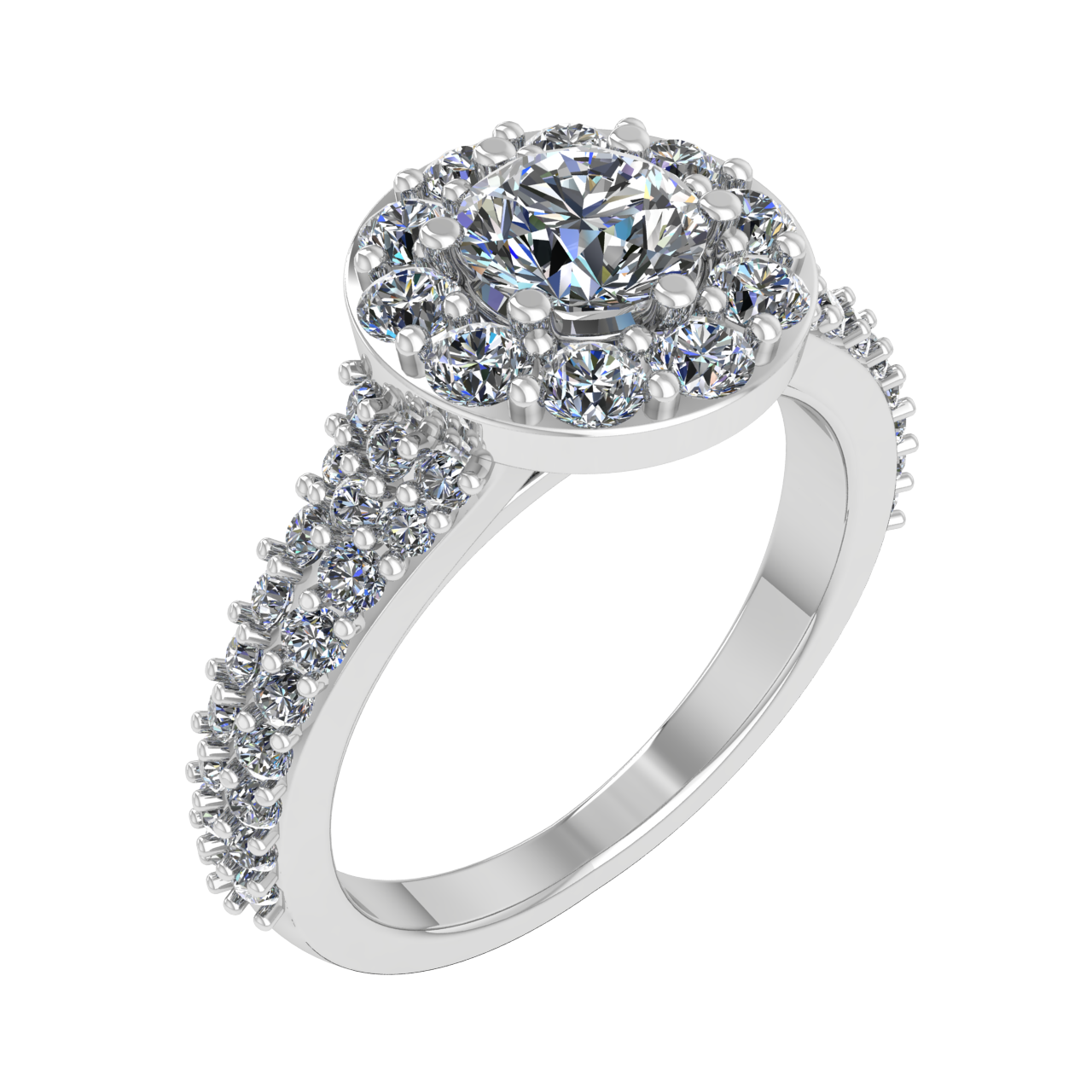 HALO 5.50mm ROUND ENGAGEMENT RING